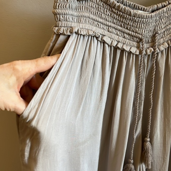 Wilfred Crinkle Pants Wide Leg Cropped Drawstring Gathered Waist Modal Size XS - Picture 4 of 12